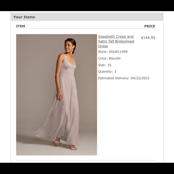 Biscotti David’s Bridal Dress - Picture 6 of 6